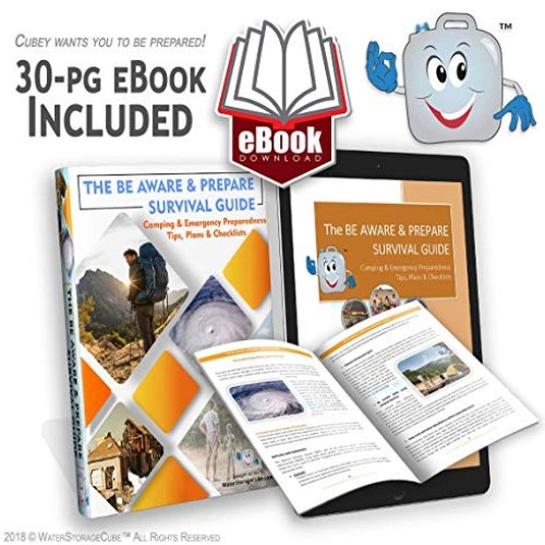 WaterStorageCube BPA-Free Collapsible Water Container with Spigot,...