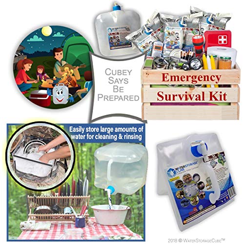 WaterStorageCube BPA-Free Collapsible Water Container with Spigot,...