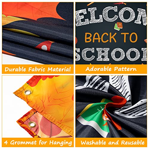 WATINC Back to School Fall Leaves Welcome Backdrop Banner XtraLarg...