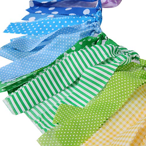 Rainbow Background Banner for Party Decor - Colorful Striped Garla...