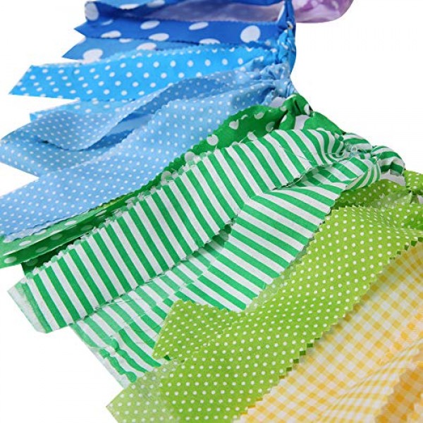 Rainbow Background Banner for Party Decor - Colorful Striped Garla...