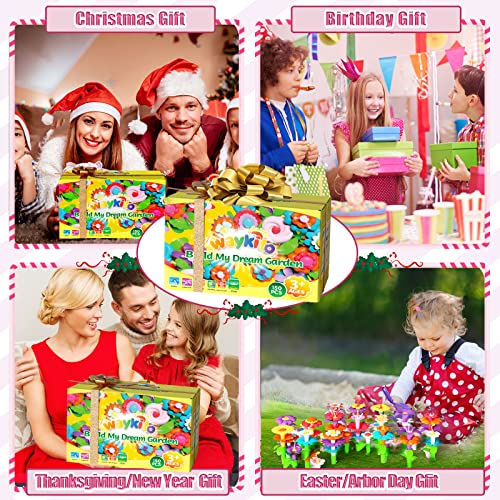 waykito Flower Garden Building Toys Set for Girls150 Pcs with Sto...