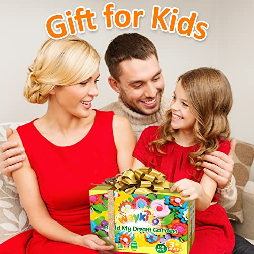 waykito Flower Garden Building Toys Set for Girls150 Pcs with Sto...