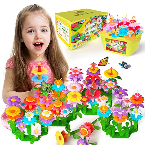 waykito Flower Garden Building Toys Set for Girls150 Pcs with Sto...