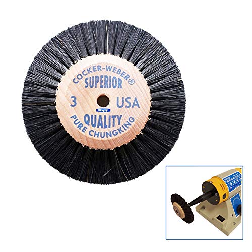 Wood Hub Rotary Wheel Bristle Brush #3 Jewelry Dental Cleaning Deb...