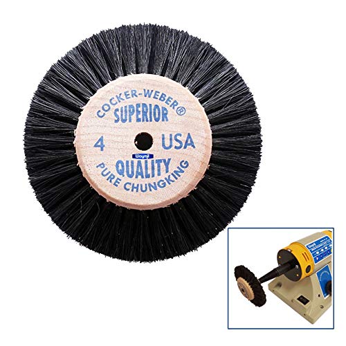 Wood Hub Rotary Wheel Bristle Brush #4 Jewelry Dental Cleaning Deb...