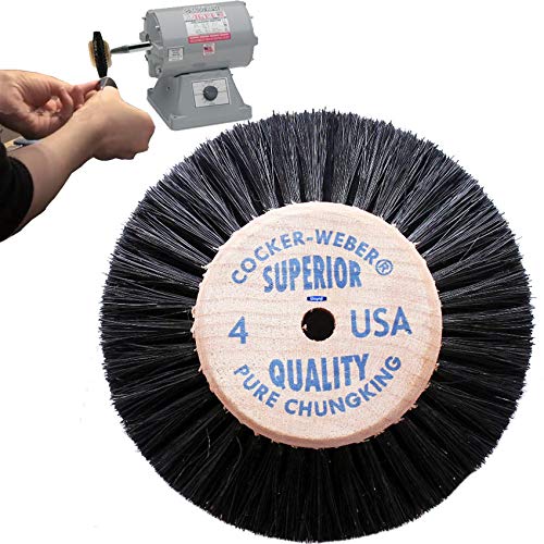 Wood Hub Rotary Wheel Bristle Brush #4 Jewelry Dental Cleaning Deb...