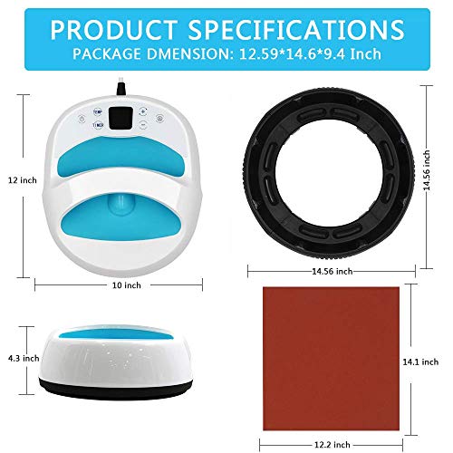 Weanas Easy Heat Press Machine for T Shirts Portable 12×10 Hand ...