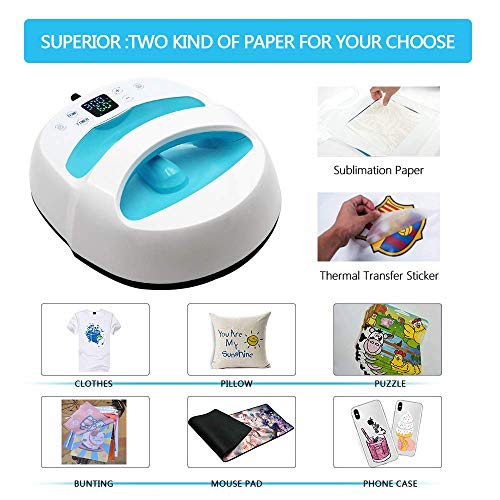Weanas Easy Heat Press Machine for T Shirts Portable 12×10 Hand ...