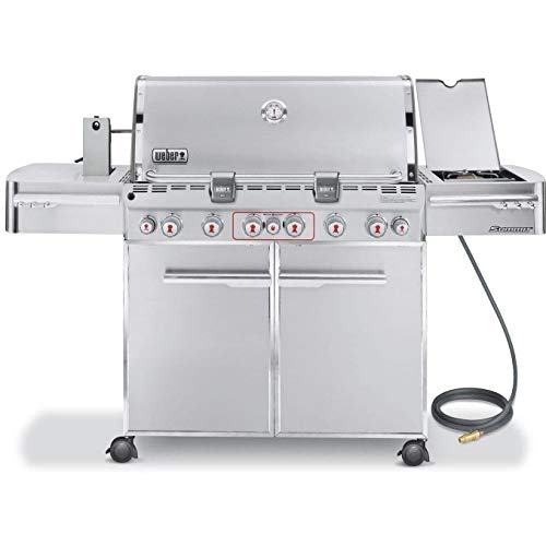 Weber 7470001 Summit S-670 6-Burner Natural Gas Grill, Stainless S...