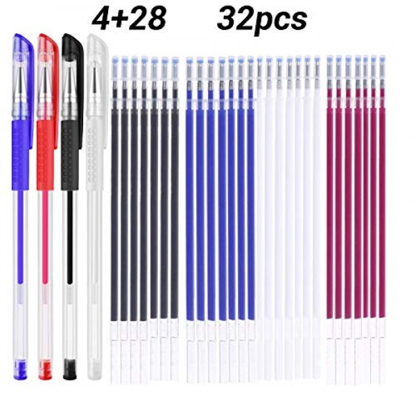 WedFeir Heat Erasable Fabric Marking Pens with 28 Refills for Tail...