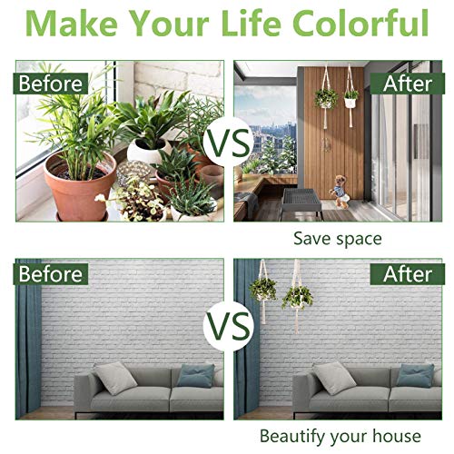 Plant Hangers Indoor, Macrame Plant Hanger with Pot Included and 3...