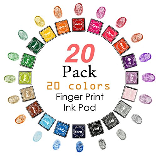 Craft Ink Pad Stamps Partner DIY Color,20 Color Ink Pad for Stamps...