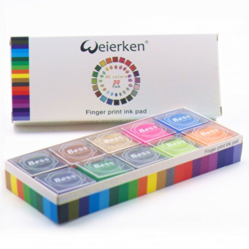 Craft Ink Pad Stamps Partner DIY Color,20 Color Ink Pad for Stamps...