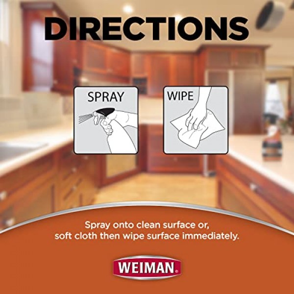 Weiman Cabinet & Wood Clean & Shine Clean and Protect Spray - For ...