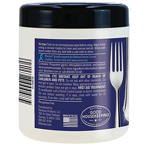 Weiman Jewelry Polish Cleaner and Tarnish Remover Wipes - 20 Count...