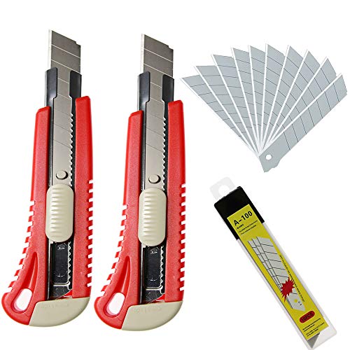 WEKOIL Utility Knives Retractable Box Cutter,18mm Wide Snap Off Bl...