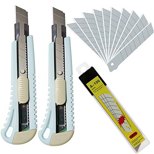 WEKOIL Utility Knives Retractable Box Cutter,18mm Wide Snap Off Bl...