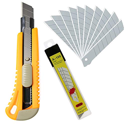 WEKOIL Utility Knives Retractable Box Cutter,18mm Wide Snap Off Bl...