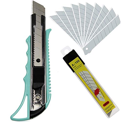 WEKOIL Utility Knives Retractable Box Cutter Blue,18mm Wide Snap O...