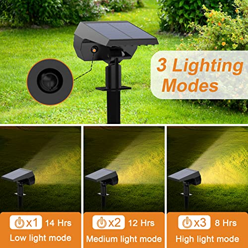 WELALO Solar Spot Lights Outdoor, 6 Pack/52 LED/3 Modes 2-in-1 S...
