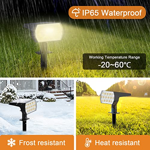 WELALO Solar Spot Lights Outdoor, 6 Pack/52 LED/3 Modes 2-in-1 S...