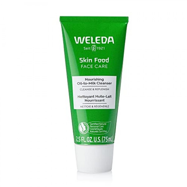 Weleda Skin Food Face Care Nourishing Oil-to-Milk Cleanser, 2.5 Fl...