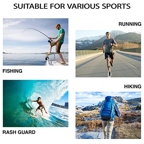 Mens UPF 50+ Sun Protection Hoodie Shirt Long Sleeve SPF Fishing ...