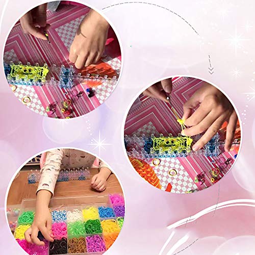 Colorful Rubber Loom Bands Kit, Rainbow Bands Refill Set, Colorful...