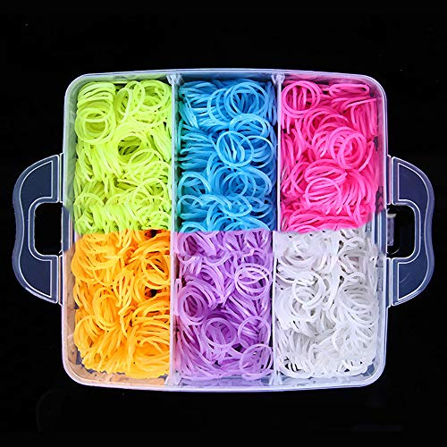 Colorful Rubber Loom Bands Kit, Rainbow Bands Refill Set, Colorful...