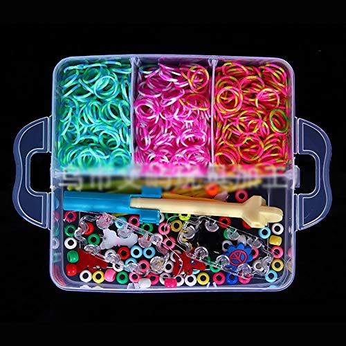 Colorful Rubber Loom Bands Kit, Rainbow Bands Refill Set, Colorful...