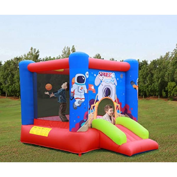 WELLFUNTIME Inflatable Bounce House Jumping Castle Slide with Blow...