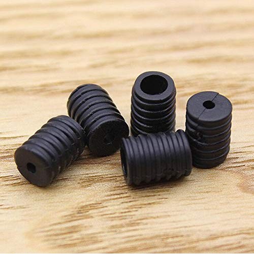 WellieSTR 100PCS Creative Black White Soft Plastic Silicone Round ...