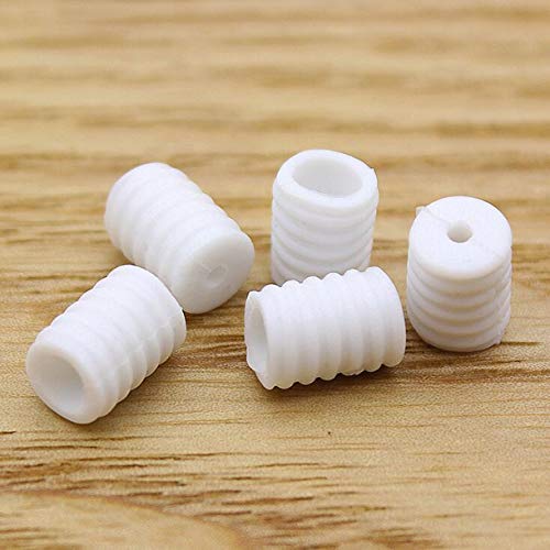 WellieSTR 100PCS Creative Black White Soft Plastic Silicone Round ...