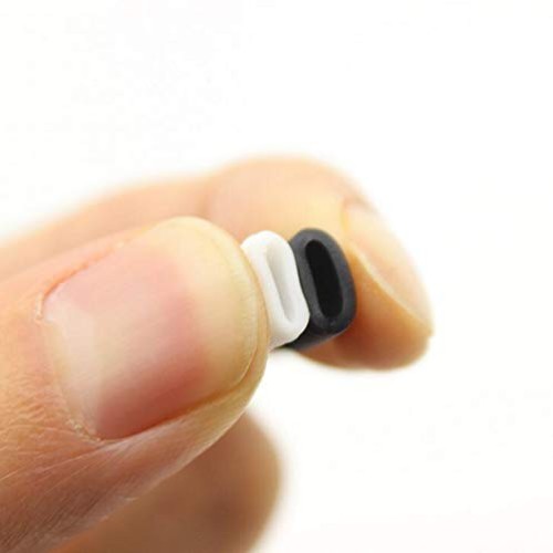 WellieSTR 100PCS Creative Black White Soft Plastic Silicone Round ...