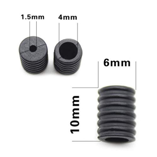 WellieSTR 100PCS Creative Black White Soft Plastic Silicone Round ...