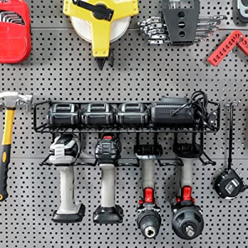 WellMall Tool Storage Organizer Holder - Wall Mount Style for Powe...