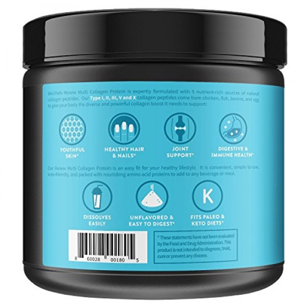 RENEW Multi Collagen Protein Powder - Premium Blend of Hydrolyzed ...