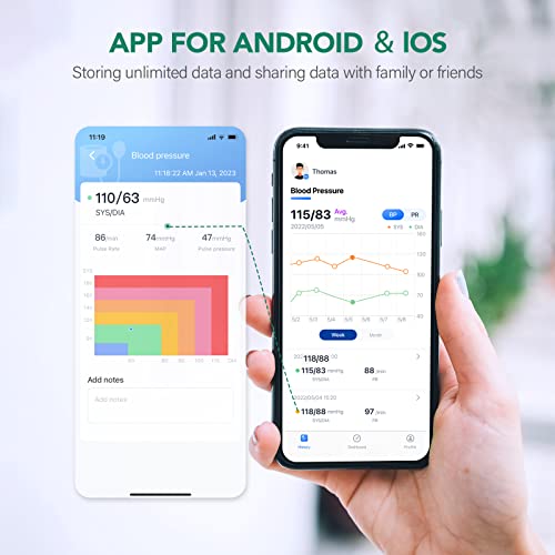 Wellue BP2A Blood Pressure Monitor for Home use, Wireless Upper Ar...