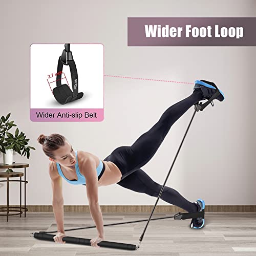 Pilates Bar Kit with Resistance Bands, WeluvFit Adjustable Bands E...