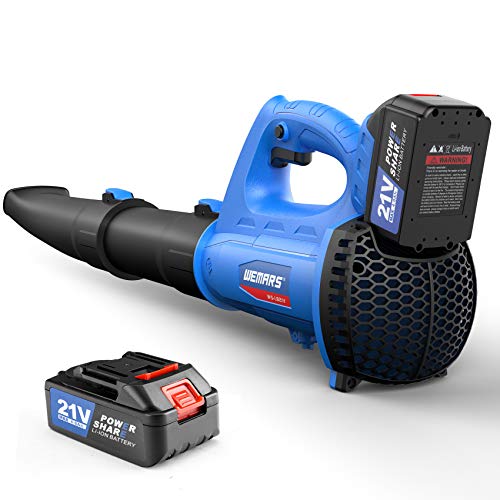 WEMARS Leaf Blower Cordless Leaf Blower Electric Handheld Powerful...