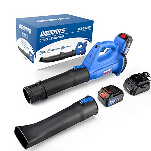 WEMARS Leaf Blower Cordless Leaf Blower Electric Handheld Powerful...
