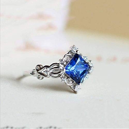 Wenbin Fashion Jewelry 925 Sterling Silver Princess Pattern Sapphi...