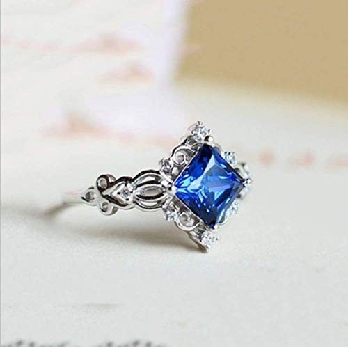Wenbin Fashion Jewelry 925 Sterling Silver Princess Pattern Sapphi...