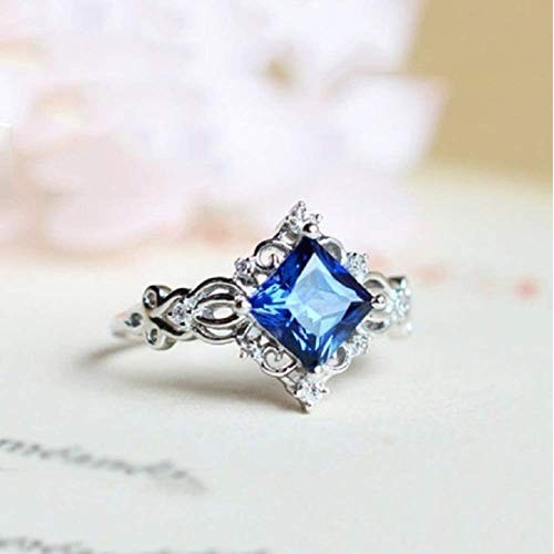 Wenbin Fashion Jewelry 925 Sterling Silver Princess Pattern Sapphi...