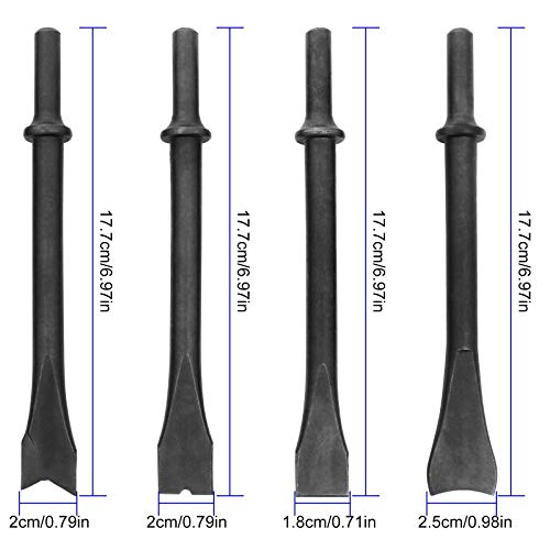 8 PCS Heavy Duty Pneumatic Chisel Air Hammer Punch Chipping Bits S...