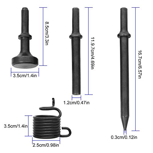 8 PCS Heavy Duty Pneumatic Chisel Air Hammer Punch Chipping Bits S...