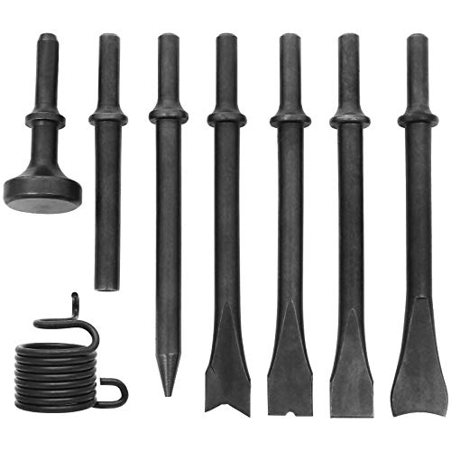 8 PCS Heavy Duty Pneumatic Chisel Air Hammer Punch Chipping Bits S...