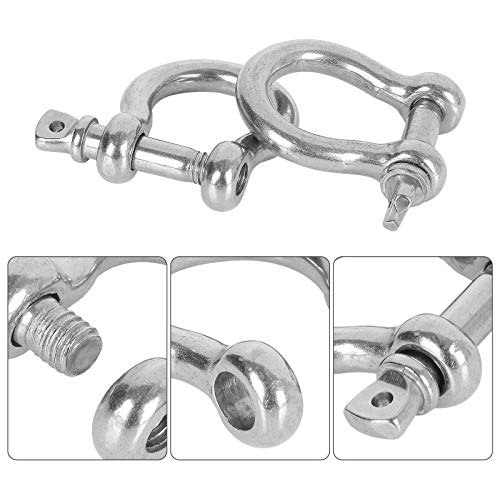 Wencheng 20 PCS Stainless Steel M6 Screw Shackle 1/4 Inch Chain Sh...