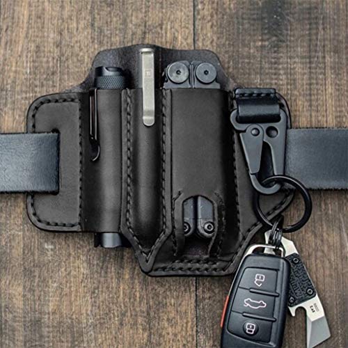 EDC Leather Knife Belt Sheath for Leather Man Multitools Sheath, B...